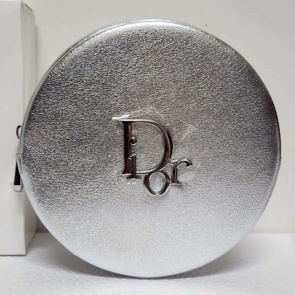 Dior Handbags - Dior Round Silver Zipper Pouch NIB
